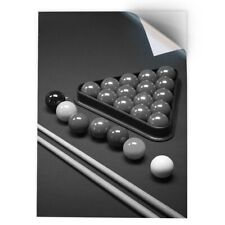 1 x Vinyl Sticker A3 - BW - Snooker Game Balls Pool Billiards  #37371