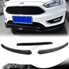 For 2012-2018 Ford Focus Carbon Look Front Bumper Body Kit Spoiler Lip 3Pcs