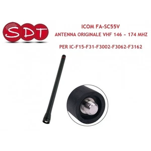 ICOM FA-SC55V ANTENNA ORIGINALE VHF 146 ~ 174 MHZ PER IC-F15-F31-F3002-F3062-F31 - Zdjęcie 1 z 1