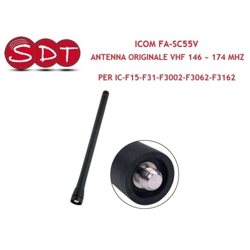 ICOM FA-SC55V ANTENNA ORIGINALE VHF 146 ~ 174 MHZ PER IC-F15-F31-F3002-F3062-F31 - Imagen 1 de 1
