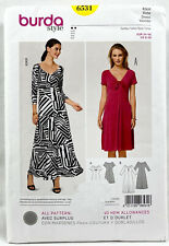 2000s Burda Sewing Pattern 6531 Womens Dress 2 Sleeves 2 Lengths Size 8-20 10981