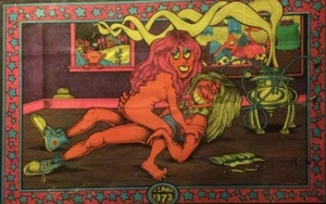 1972 E-z Rider X Rated Vintage Blacklight Poster Rare Popeye Adult Pentagon - Picture 1 of 6