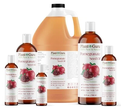 PLANT GURU Pomegranate Seed Oil Cold Pressed Unrefined 100% Pure Natural For Skin Face Hair