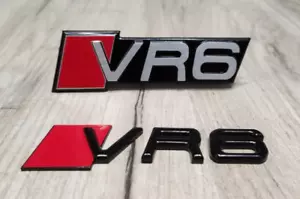 VR6 AUDI BADGE 3.2 3.6 V6 A3 S3 SET GRILL + REAR - Picture 1 of 3