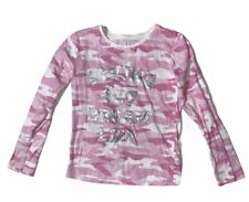 Preowned- Primark Slim Fit Long Sleeve Camo Graphic Shirt Girls (Size 9-10)