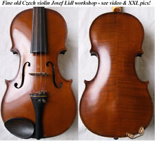 ALTE TSCHECHISCHE GEIGE J. LIDL WORKSHOP - VIDEO - ANTIKE Violine バリン скрипка 074 for sale