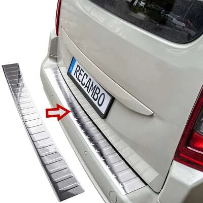 Protector de borde de carga acero inoxidable cromado adecuado para Opel Combo E | año 2018> - Imagen 1 de 4