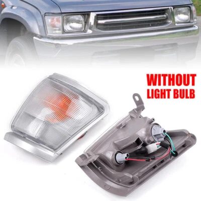 Pair LH+RH Clear Front Corner Lights Lamp Indicator For Toyota Hilux 1997-2001 - image 1 of 4