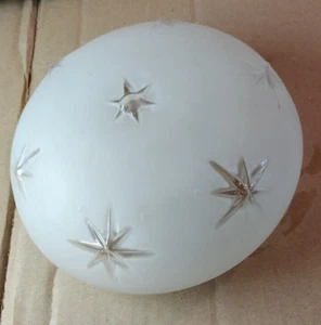Starburst Ceiling Lamp Shade Dome Satin Glass Vtg MCM 1930s for a 6" Fitter Rim - Picture 1 of 9
