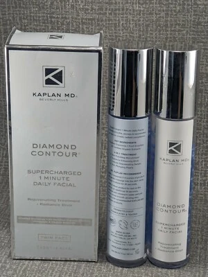 Kaplan MD  Diamond Contour SuperCharged 1 Minute Daily Facial Twin Pack. NIB Foto 1 de 3