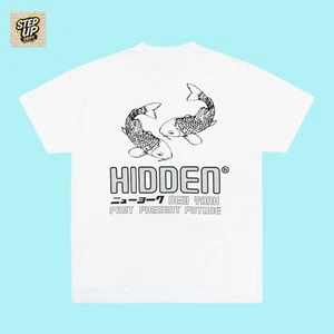 Hidden NY Kohaku Koi T-Shirt Natural Streetwear Graphic Tee Authentic XL & XXL - Picture 1 of 3