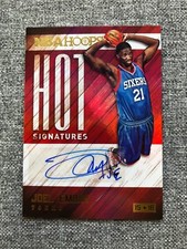 2015-16 Panini NBA Hoops Joel Embiid Hot Signatures Auto Foil