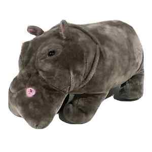 27” Giant Stuffed Hippo Big Soft Plush Animal Toy Melissa and Doug Gray