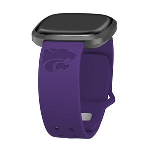 Correa de reloj de silicona grabada Kansas State Wildcats para FitBit Versa y Sense - Imagen 1 de 16