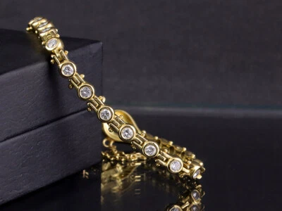 Edles Brillant Armband ca. 1,75ct   22,1g 750/- Gelbgold - Bild 1 von 4