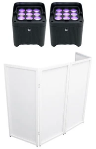 2) Chauvet DJ Freedom Par H9 IP RGBAW+UV Wireless DMX Battery Wash Lights+Facade - Picture 1 of 12