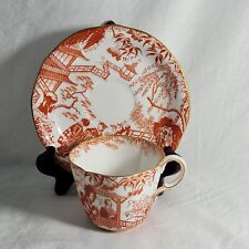 ROYAL CROWN DERBY MIKADO CIRCA 1924 DEMITASSE CUP AND SAUCER SET