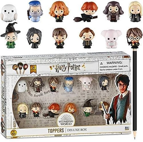Harry Potter Pencil Toppers 12-Pack Deluxe Box Movie Characters Collectible Cover
