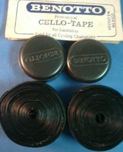 Benotto Black Smooth Road Handlebar Tape NEW / NOS Vintage-Mexico-NIB - Picture 1 of 2