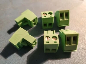 2 Boxes 50 Each Box PHOENIX CONTACT 1757019 Green 2 Port Terminal Block - Picture 1 of 2