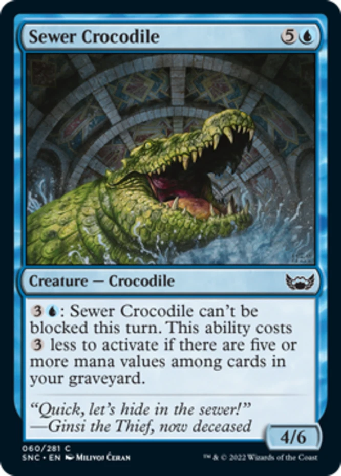 x1 Sewer Crocodile - Streets of New Capenna - NM - MTG - Image 1 of 1