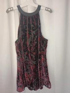 Torrid Whimsigoth Samt Burnout Top 1X hochgeschlossen ärmellos Dark Fairy Neu mit Etikett - Bild 1 von 14