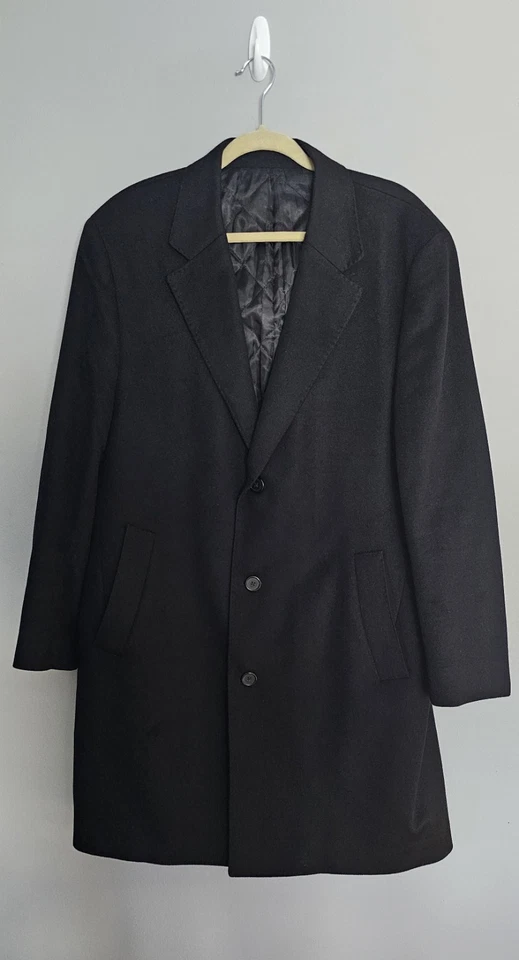 Abrigo de vestir JOE Joseph Abboud 100 % cachemir para hombre 42R negro 3 botones  Foto 1 de 4