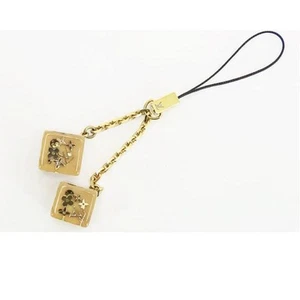 LOUIS VUITTON Strap Charm Accessory Telephone Inclusion Cube Mobile Phone Beige - Picture 1 of 8