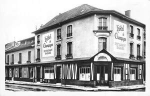 RPPC HOTEL DE CHAMPAGNE Suippes (Marne) France Vintage Photo Postcard - Picture 1 of 2