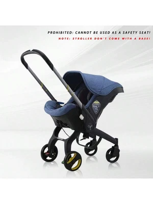 Cochecito de bebé 4 en 1 ligero plegable bidireccional carro de viaje con cesta B Foto 1 de 4