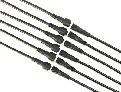 6双黑色4针防水公头母头连接器电缆RGB LED条带磨砂 — 第 1/4 张图片