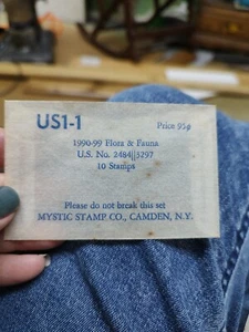 Mystic Stamp Company US1-1 1990-99 Flora y Fauna EE. UU. No. 10 estampillas 2484/3297 - Imagen 1 de 4