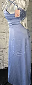 Fiemaoves Kleid Halsausschnitt, offener Rücken, hellblau Größe M - Bild 1 von 6