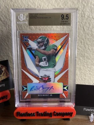 Rico Bussey Jr. 2021 Leaf Valiant Orange Rookie Autograph BGS 9.5 45/50 Steelers - Image 1 of 2