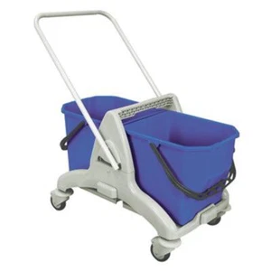 25 Litre Double Bucket Mopping Trolley - Blue Professional Cleaning Mop Trolley - Picture 1 of 1