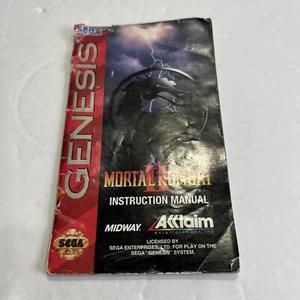 Mortal Kombat II Sega Genesis Instruction Manual Booklet ONLY - Picture 1 of 6