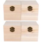 2 Sets Home Decor Antique Wooden Storage Box Jewelry Boxes Ring Holder