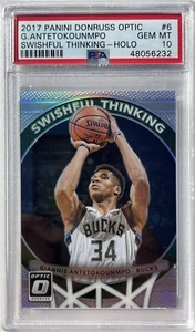 Giannis Antetokounmpo 2017 Panini Donruss Optic Swishful Thinking Holo #6 PSA 10 - Picture 1 of 2