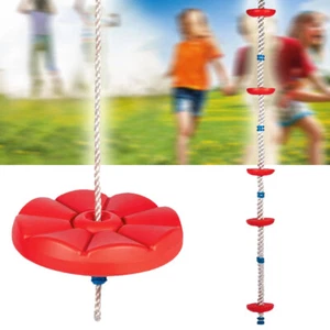 KINDER SCHAUKEL Auswahl | Tellerschaukel Kletterseil Garten wetterfest rot - Bild 1 von 14