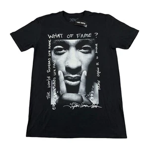 Tupac T Shirt What Of Fame Graphic Mens Size Medium 2PAC Official Tee Black New - Picture 1 of 9