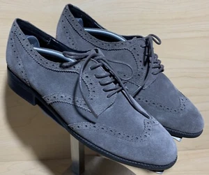 Marc Fisher Womens Gray Suede Oxford Shoes Size 8.5 Flats Lace Up - Picture 1 of 14