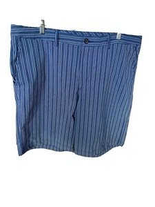 Tommy Bahama Para hombres Talla 40 Azul Pin Rayas Chino Exterior Secado Rápido Nylon Pantalones Cortos - Imagen 1 de 7