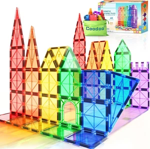 Magnetic Tiles Kids Toys STEM Magnet Toys for Toddler Magnetic Blocks Building T - Picture 1 of 7