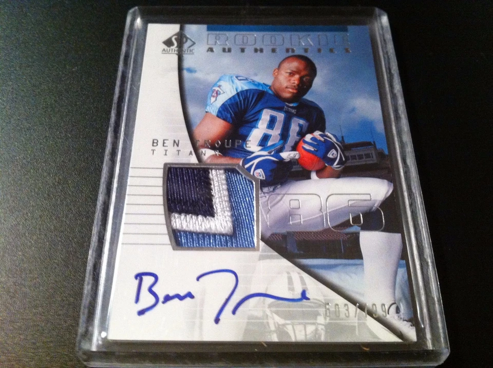 Ben Troupe 2004 SP Authentic Rookie 3-CLR Patch Jersey Auto /799 - Image 1 of 1