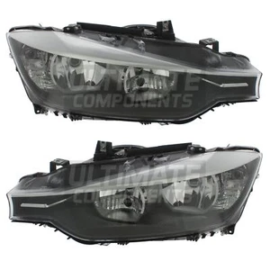 BMW 3 Series F30 Headlights Saloon 2011-2015 Black Inner Headlamps 1 Pair - Picture 1 of 12