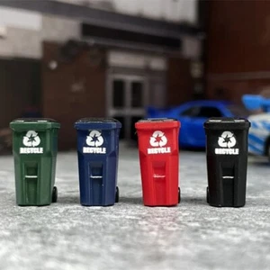 1/64 Scale Model 4Pcs Environmental Rubbish Bin Dioramas Miniature Collection - Picture 1 of 6