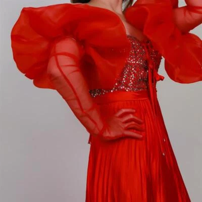 Lace Bridal Wedding Opera Club Costume Lady Mesh Ruffles Long Gloves Organza