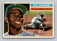 1956 Topps #67 Vic Power VGEX-EX Kansas City Athletics Baseball Card