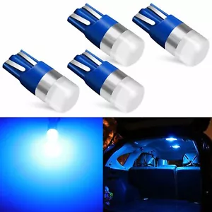 4 x Ultra Blue 168 194 2825 W5W LED Bulbs for Interior License Plate Trunk Light - Foto 1 di 12