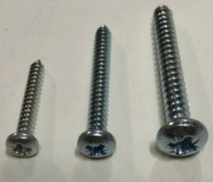 BULK, 4g - 14g, Pozi Pan, Bright Zinc Plated, Self Tapping Screws, Type AB. - Picture 1 of 3